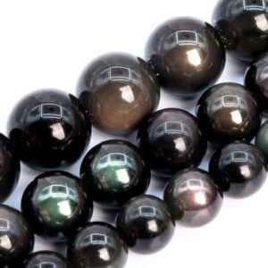 Rainbow Obsidian Round Beads