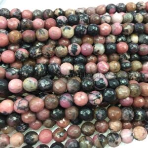 Rhodonite Faceted Beads
