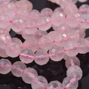 Rose Quartz Faceted Beads