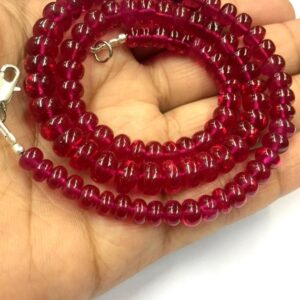 Ruby Rondelle Beads
