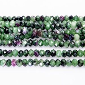 Ruby Zoisite Rondelle Beads