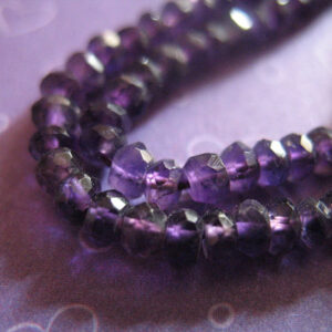 Amethyst Rondelle Beads