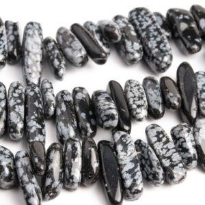 Snowflake Obsidian Chip Beads