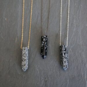 Snowflake Obsidian Necklaces Snowflake Obsidian Necklaces