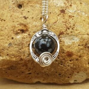 Snowflake Obsidian Pendants Snowflake Obsidian Pendants