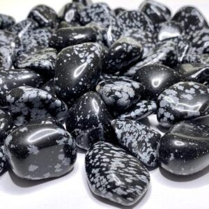 Tumbled Snowflake Obsidian Stones