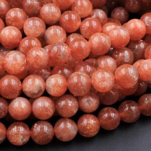 Sunstone Round Beads