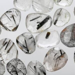 Tourmalinated Quartz Cabochons