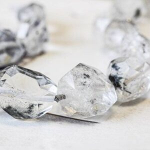 Tourmalinated Quartz Chip Beads