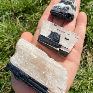 Raw Tourmalinated Quartz Crystals