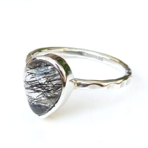 Tourmalinated Quartz Rings