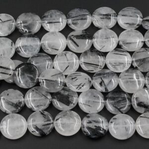 Tourmalinated Quartz Beads