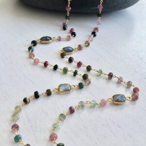 Watermelon Tourmaline Necklaces