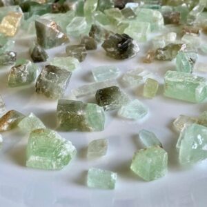 Raw Green Calcite Crystals