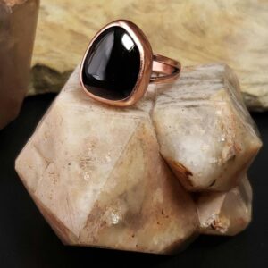 Apache Tears Rings
