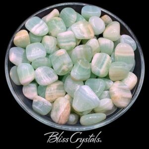 Tumbled Green Calcite Stones