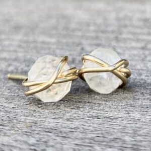 Wire-Wrapped Gemstone Earrings