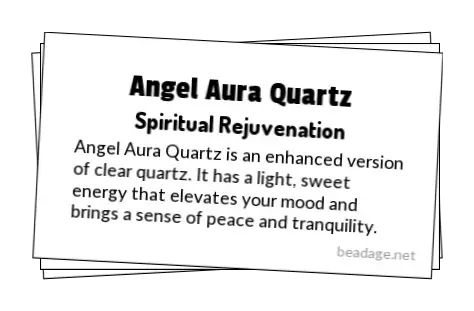 Angel Aura Quartz Printable Gemstone Properties Cards