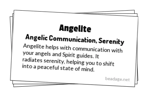 Angelite Printable Gemstone Properties Cards