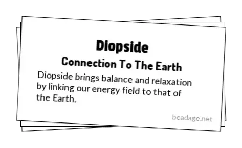 Diopside Printable Gemstone Properties Cards