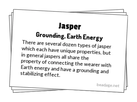 Jasper Printable Gemstone Properties Cards