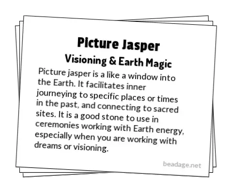 Picture Jasper Printable Gemstone Properties Cards