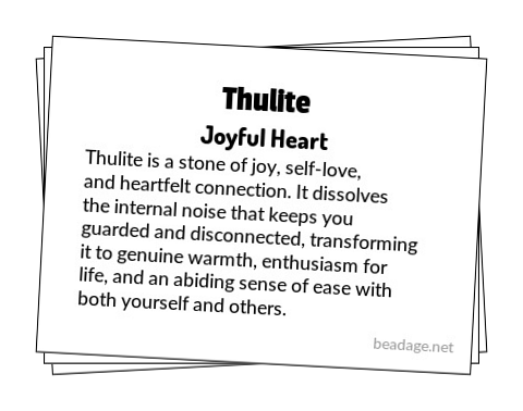 Thulite Printable Gemstone Properties Cards