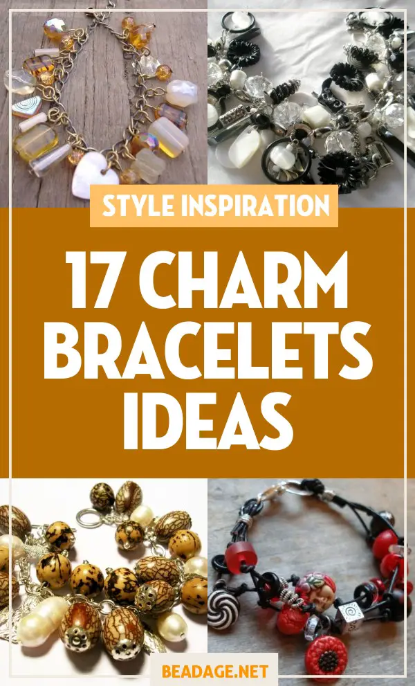 17 Charm Bracelets Ideas |  | DIY Jewelry Making Ideas, Beading Ideas, Handcrafted Beaded Jewelry, Handmade, Beginners, Tutorials, Craft Projects | Fashion, Accessoreis, Jewels, Gems, Style | #craft #diy #jewelrymaking #beading #beadage #fashion #accessories #jewelry #style
