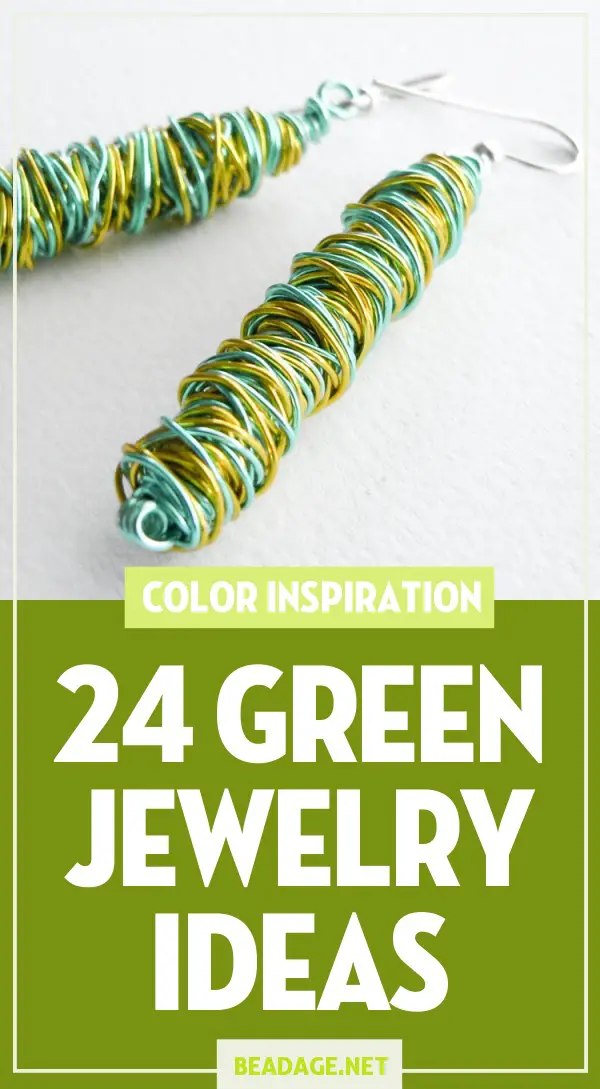 24 Green Jewelry Ideas | Green symbolizes spring, youth, and nature. Green beads go well with copper wire & gold and orange colored beads. Looking for some DIY jewelry making ideas & inspiration? Browse these green handcrafted beaded jewelry projects perfect for beginners. | DIY Jewelry Making Ideas, Beading Ideas, Handcrafted Beaded Jewelry, Handmade, Beginners, Tutorials, Craft Projects | Fashion, Accessoreis, Jewels, Gems, Style | #craft #diy #jewelrymaking #beading #beadage #fashion #accessories #jewelry #style