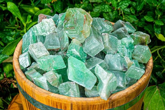 1 Lb Green Calcite Rough Gemstones, Raw Calcite Bulk, Energy Healing, Spiritual Decor