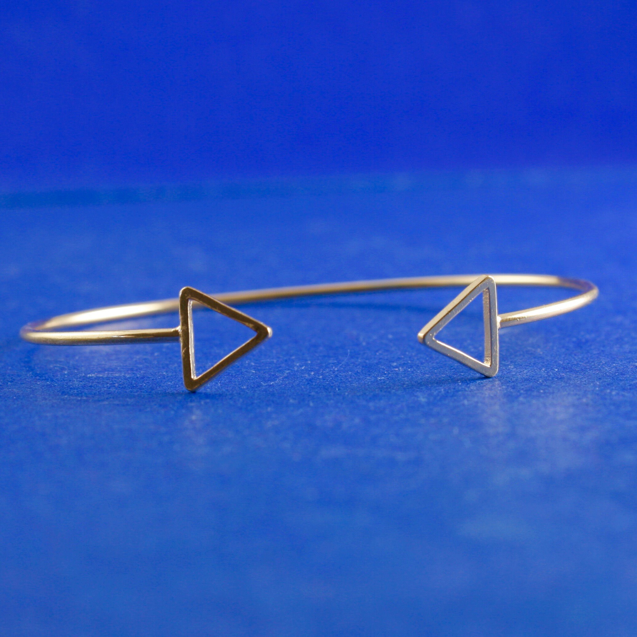 1 Pc -gold Triangle Bracelet, Gold Arrow Bracelet, Charm Bracelet Blank, Charm Bracelet, Stacking Bracelet, 16cm (6-1/4") Long-b78306