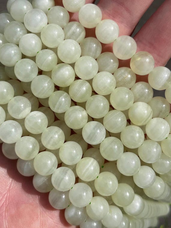 10mm Banded Green Calcite Beads - Natural Stone - Full Strand - 15" 10mm Banded Green Calcite Beads - Natural Stone - Full Strand - 15"