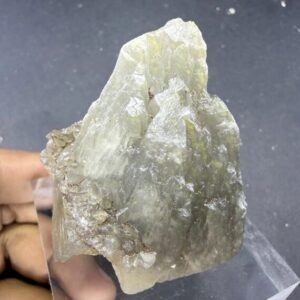 114g Etched Yellow-Green Calcite with Druzy Crystals | Natural Mineral Specimen