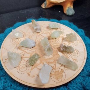 12 pcs Green Calcite Raw Crystal Set Wire Wrapping Crystals Grid Crystals Jewelry Craft Gridding