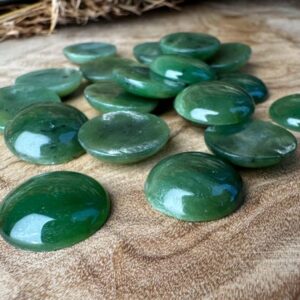 20pcs 15mm Round BC Jade Cabochons - sold as a lot