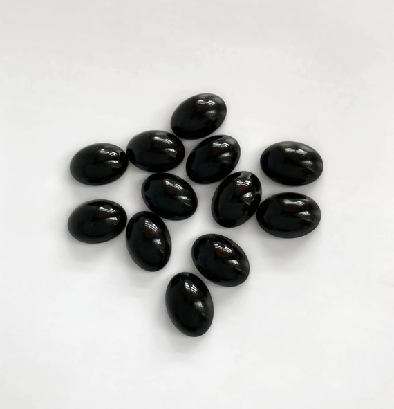 2x Black Cabochons 18mm X 13mm, Glass Oval Flatback 18mm, Vintage Jet Cabochon, Black Oval Cabochons 18mm High Quality Swarovski Code 2190/4 2x Black Cabochons 18mm X 13mm, Glass Oval Flatback 18mm, Vintage Jet Cabochon, Black Oval Cabochons 18mm High Quality Swarovski Code 2190/4