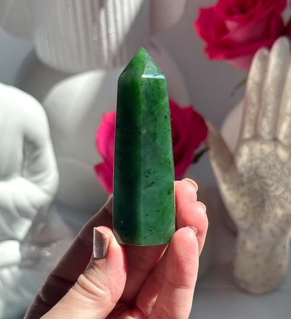 3.1” Nephrite Jade Tower - British Columbia , Canada 3.1” Nephrite Jade Tower - British Columbia , Canada