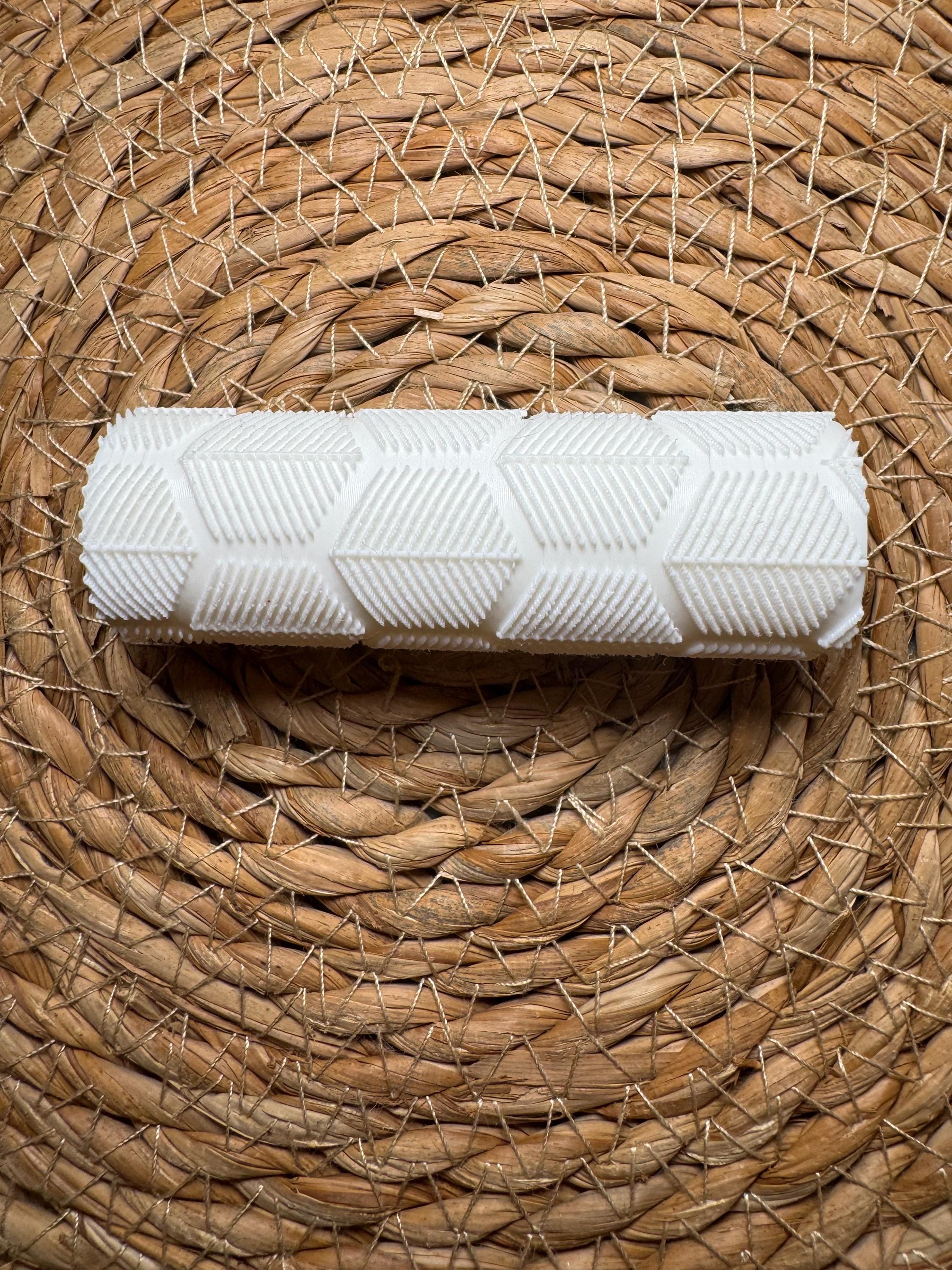 3d Printed Chevron Textured Roller For Clay, Polymer Clay Tool