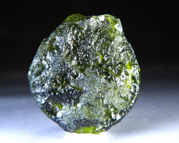 7.2 Grams 36 Carats Raw Moldavite Crystal: Green Meteorite Synergy 12 Healing Stone