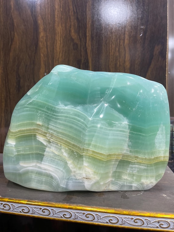 8.7kg Green Pistachio Calcite Freeform Specimen | Natural Decorative Stone