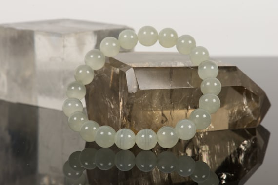 8mm Green Calcite Bracelet, Aaa Grade Light Green Calcite Natural Gemstone Bracelet, Stacking Bracelet Healing Gemstone Jewelry