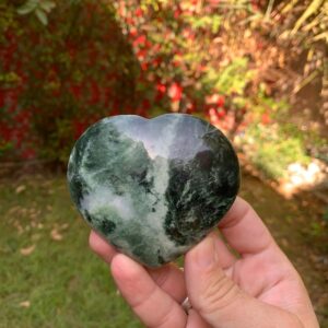 AAA Quality Jade Heart – Deep Green Crystal Gemstone Gift