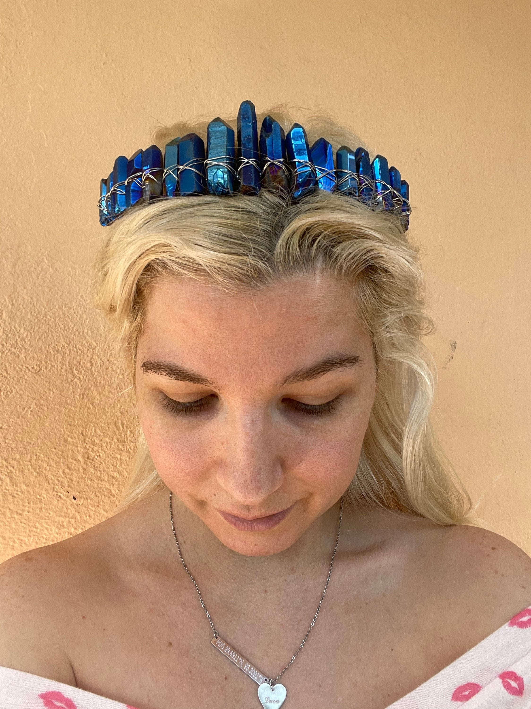 Adjustable Crystal Crown: Gemstone Headband