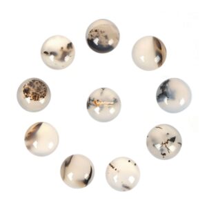 16mm Picture Agate Gemstone Round Flatback Cab Cabochon Stone Beads Stone Cab DIY Jewelry Making Stone