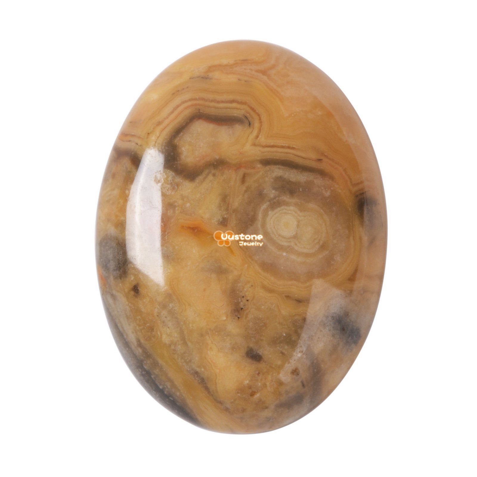 30mm Crazy Lace Agate Oval Flatback Cab Cabochon