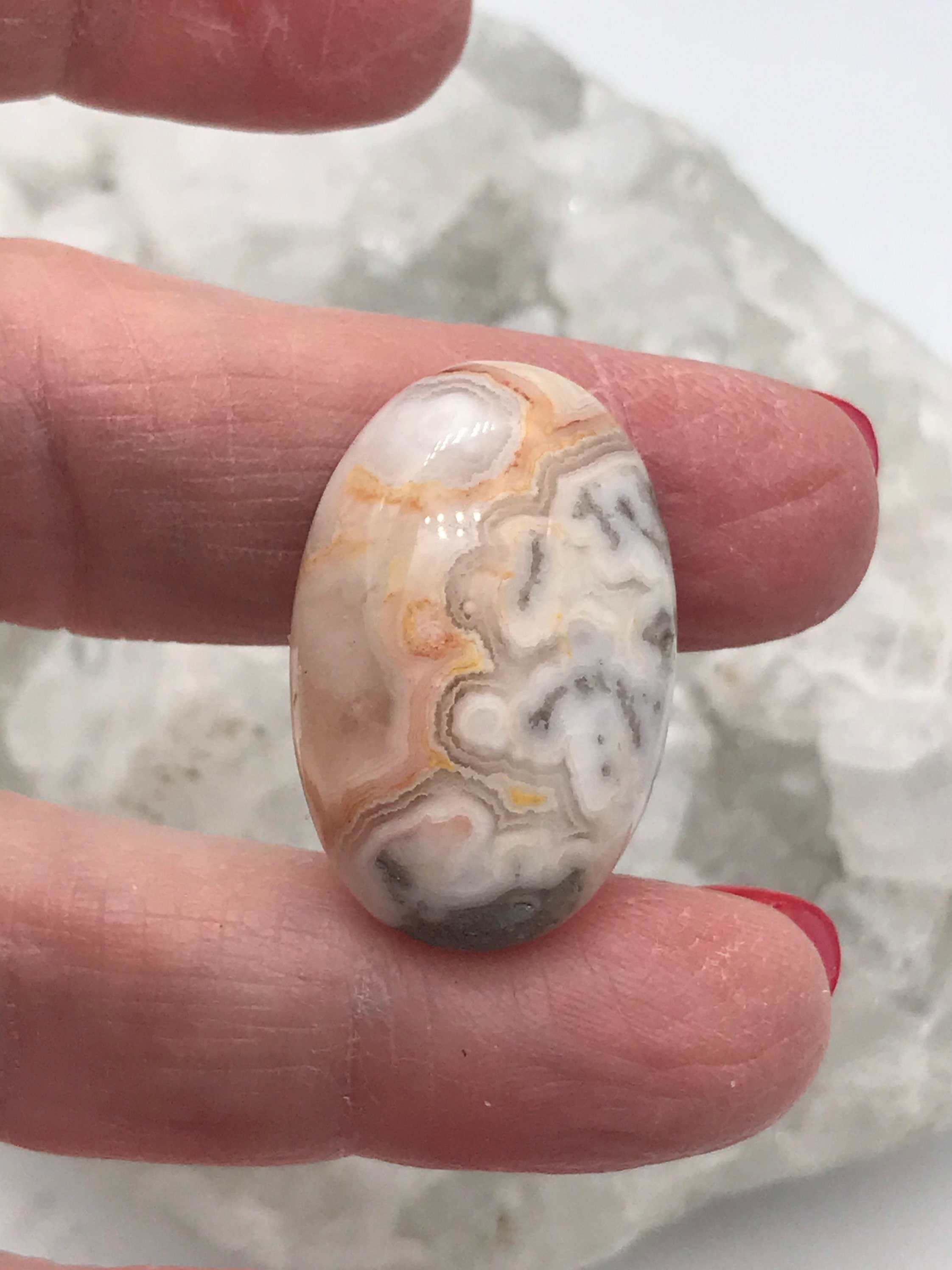 Crazy Lace Agate Cabochon. 26.25ct