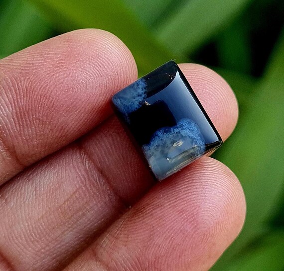 Natural Sulemani Agate Octagon Cabochon, Bi-color Aqeek Stone 15