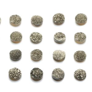 Silver Druzy Cabochons,druzy Gemstone Cabcohons,gray Druzy,silver Agate Druzy,agate Cabochons,round Cabochons, Aa Quality - 1 Stone