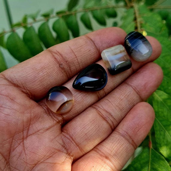Sulemani Agate Cabochon Lot: Natural Aqeek Gemstones