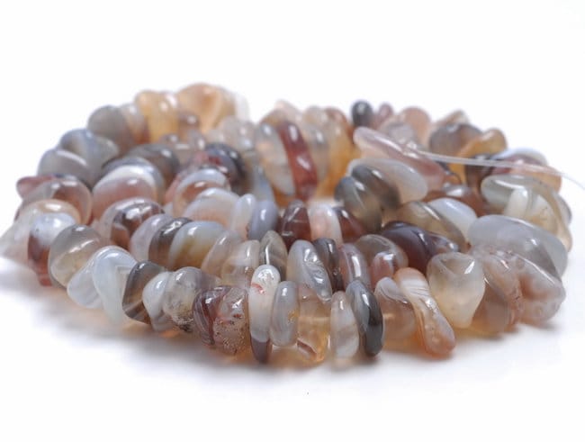 10-12mm Botswana Agate Gemstone Chip Slice Loose Beads 15.5 Inch Full Strand (80001811-a19)